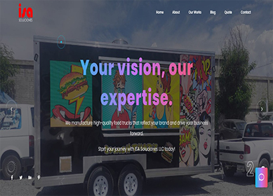 Sitio web para fábrica de food trucks en Eagle Pass, Texas